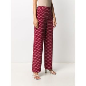 RRP $295 MICHAEL KORS Red geometric-print trousers